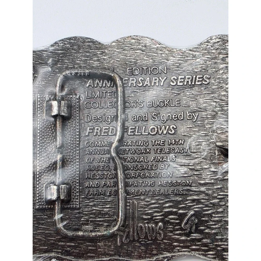 VTG 1987 National Finals Rodeo NFR Collector's 5th Edition Heston Belt Buckle